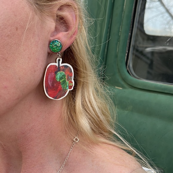 Eric Carle Book Character Earrings/ Teacher Earrings - Picture 9 of 12